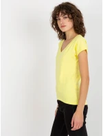 Tričko VI TS model 17967098 světle žlutá - FPrice Tričko VI TS model 17967098 světle žlutá - FPrice