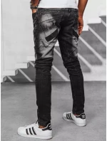 Pánské černé džínové kalhoty FashionStreet UX3950