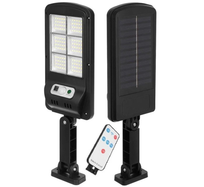 POULIČNÍ LAMPA SOLÁRNÍ LUCERNA 120LED + DÁLKOVÉ OVLÁDÁNÍ POHYBOVÝ A SOUMRAKOVÝ SENZOR