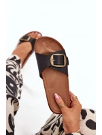 Dámské sandály na korkové platformě s přezkou černé Vianara Dámské sandály na korkové platformě s přezkou černé Vianara