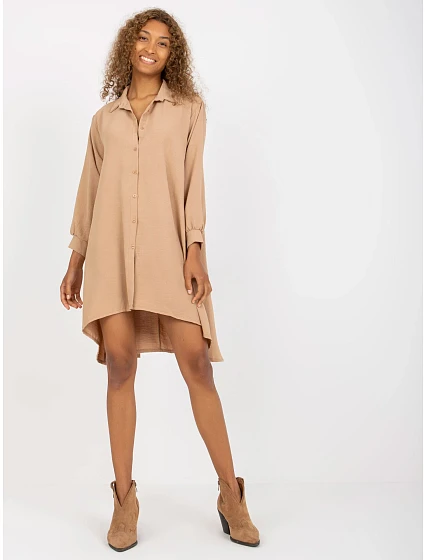 Sukienka DHJ SK model 20127617 ciemny bezowy - FPrice