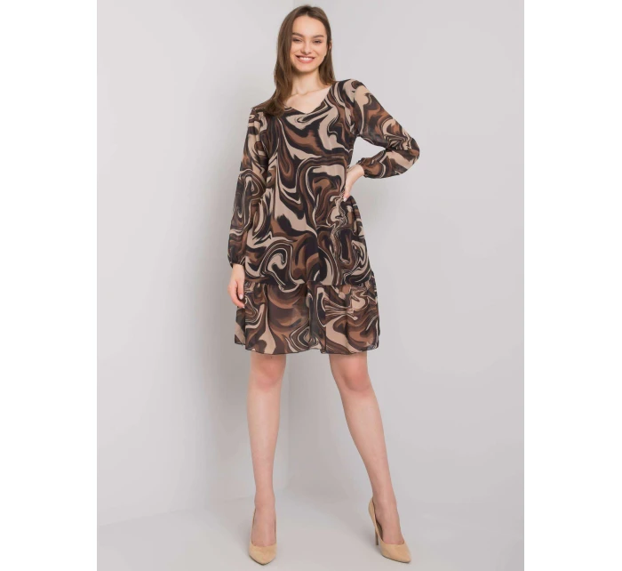 Šaty DHJ SK 3897.54P černé a béžové Šaty DHJ SK 3897.54P černé a béžové