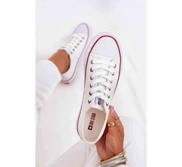 Dámské nízké tenisky Big Star – bílé Dámské nízké tenisky Big Star – bílé