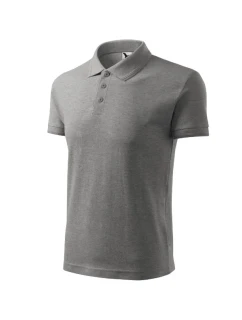 Pique Polo polokošile pánská tmavě šedý melír