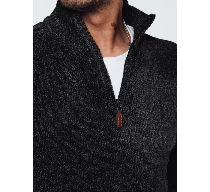 Pánský tmavě šedý svetr FashionStreet WX2237