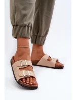 Dámské sandály s přezkami béžové model 21653020 - Boto Dámské sandály s přezkami béžové model 21653020 - Boto