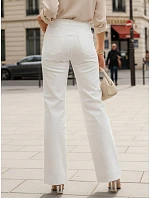 Jeansy damskie wide leg z wysokim stanem białe model 22123849 - FashionStreet