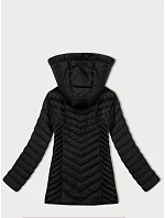 zateplená černá dámská prošívaná plus size bunda model 21872618 - J.STYLE zateplená černá dámská prošívaná plus size bunda model 21872618 - J.STYLE