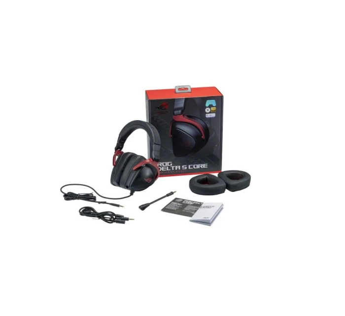Herní náhlavní souprava ASUS ROG Delta S Core s kabelovou čelenkou černá