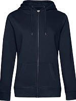 B&C QUEEN Zipped Hood_° Dámská mikina s kapucí 01.W03Q navy blue