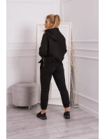 Zateplený set model 21915215 a kapuce černý - K-Fashion Zateplený set model 21915215 a kapuce černý - K-Fashion