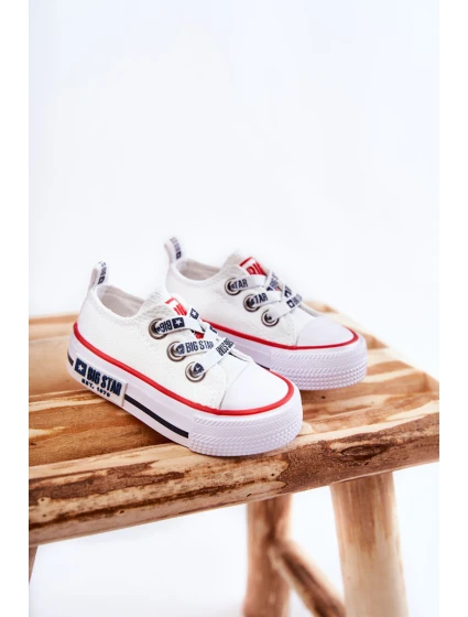 Dětské látkové tenisky BIG STAR model 21594804 Bílá - Big Star Shoes Dětské látkové tenisky BIG STAR model 21594804 Bílá - Big Star Shoes