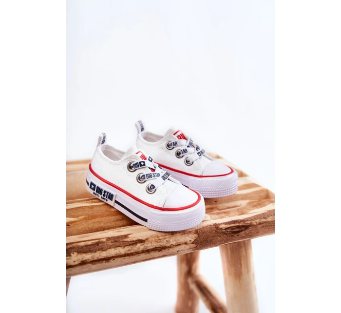 Dětské látkové tenisky BIG STAR KK374048 Bílá Dětské látkové tenisky BIG STAR KK374048 Bílá