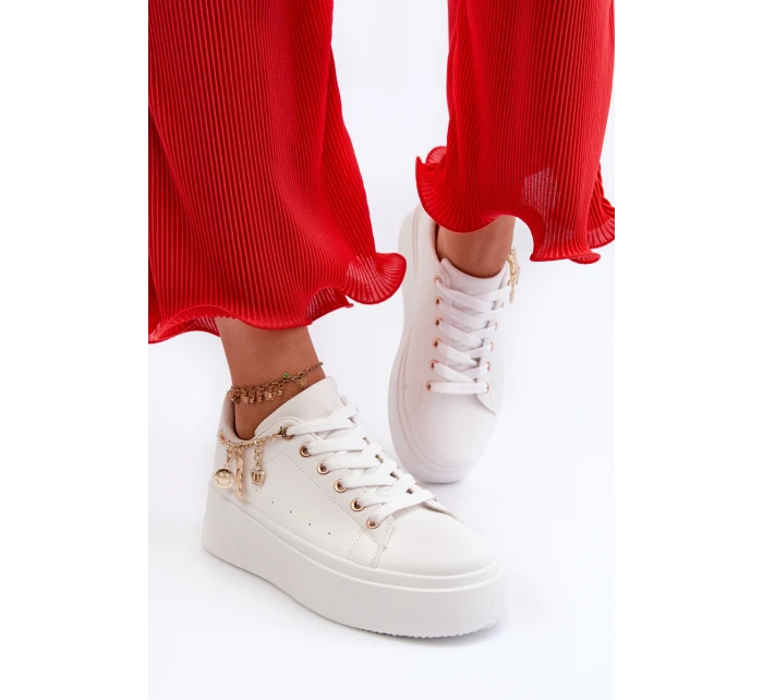 Dámské tenisky s ozdobou Bílé model 21659061 - Boto Dámské tenisky s ozdobou Bílé model 21659061 - Boto