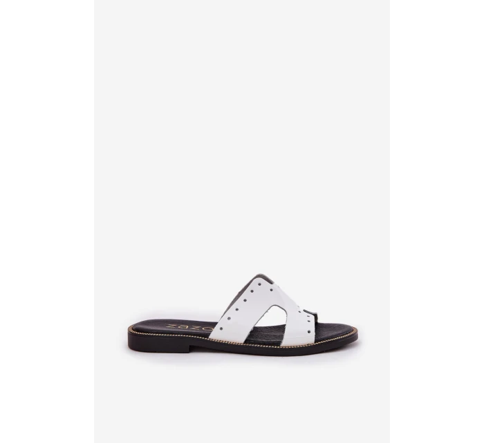 Lakované Dámské Pantofle S  Bílé model 21694267 - Zazoo