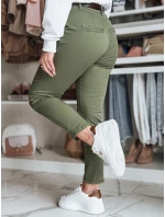 Dámské kalhoty slim fit s páskem LINESKA khaki FashionStreet UY2575 Dámské kalhoty slim fit s páskem LINESKA khaki FashionStreet UY2575