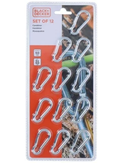 OCELOVÉ KARABINY 12KS BLACK + DECKER