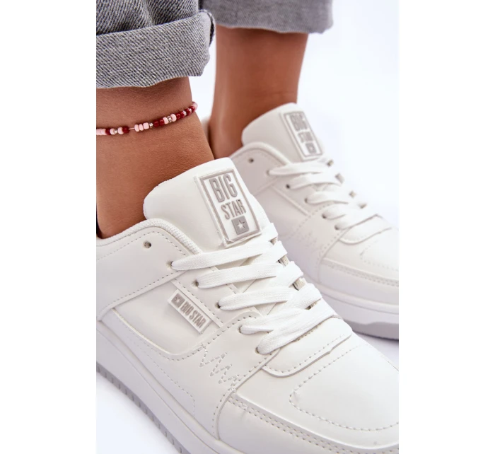 Dámské Sportovní Boty Sneakersy Big Star model 21634180 Bílé - Big Star Shoes Dámské Sportovní Boty Sneakersy Big Star model 21634180 Bílé - Big Star Shoes