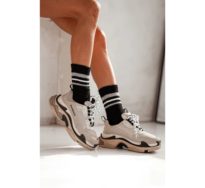 Dámské ponožky s ozdobným tiskem Černé