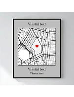 Personalizovaný magický fotoobraz v rámu - 40x50 - mapa Personalizovaný magický fotoobraz v rámu - 40x50 - mapa
