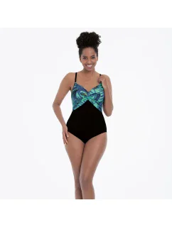 Dámské jednodílné plavky M3 801 černé s potiskem  Care model 20137077 - Anita