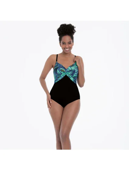 Dámské jednodílné plavky M3 801 černé s potiskem  Care model 20137077 - Anita