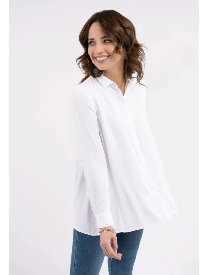Dámská košile K-Emma L09347-S24 bílá - Volcano Dámská košile K-Emma L09347-S24 bílá - Volcano