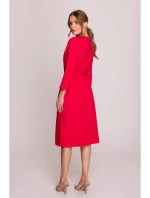 Pletené šaty model 21921119 červené - STYLOVE