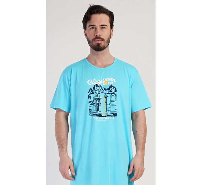 Pánská noční košile s krátkým rukávem California