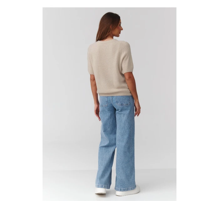 Svetr s krátkým rukávem  model 224081 Makadamia