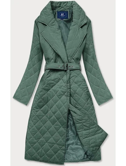 Zelená prošívaná bunda s límcem (AG8-8010) Zelená prošívaná bunda s límcem (AG8-8010)