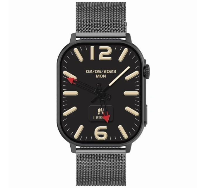 Chytré hodinky Gravity GT15-4 Modrý silikonový řemínek + titanový náramek Chytré hodinky Gravity GT15-4 Modrý silikonový řemínek + titanový náramek