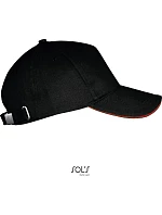 SOL'S Long Beach 5 panelová sandwich kšiltovka 25.0594 black/red SOL'S Long Beach 5 panelová sandwich kšiltovka 25.0594 black/red