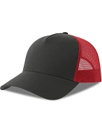 Atlantis Headwear Rapper Cotton-S 5 panelová Trucker kšiltovka 33.0260 dark grey/red Atlantis Headwear Rapper Cotton-S 5 panelová Trucker kšiltovka 33.0260 dark grey/red