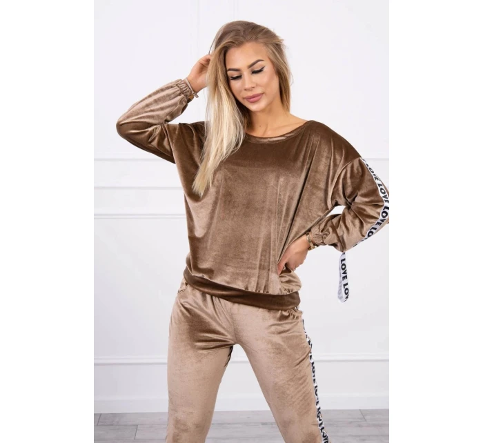 Láska velurová sada hnědá Láska velurová sada hnědá