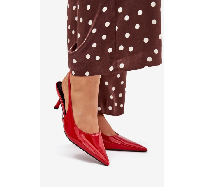 Lakované Lodičky Na Jehlovém Podpatku S Červené model 21704620 - Boto Lakované Lodičky Na Jehlovém Podpatku S Červené model 21704620 - Boto