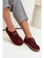 Dámské polobotky typu barefoot z přírodního semiše Zazoo 327 bordó