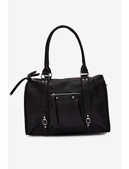 Velká taška z umělé kůže Černá model 22220883 - Flora&Co