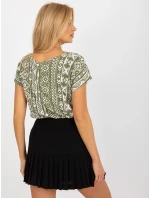 Dámská halenka D73771R10978P khaki barva - FPrice