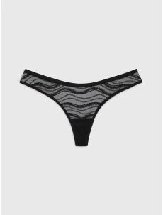 Dámská tanga 000QD3971E UB1 černé - Calvin Klein