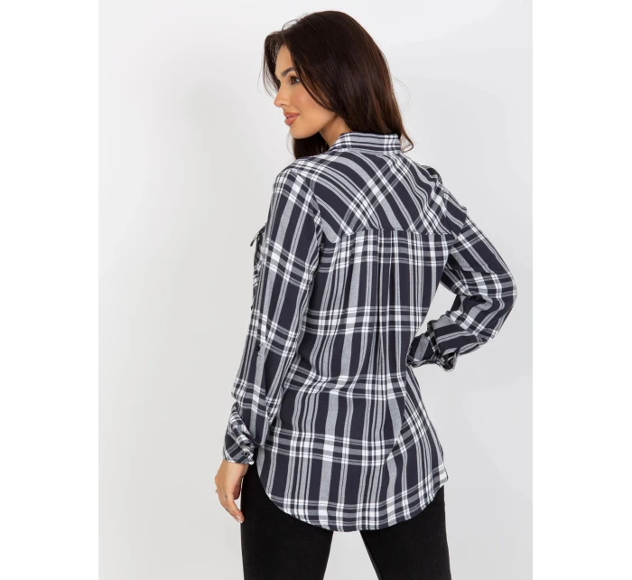 Dámská halenka D70039Z11082A tmavě šedá - FPrice Dámská halenka D70039Z11082A tmavě šedá - FPrice