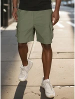 Pánské látkové bojové šortky zelené FashionStreet SX2504
