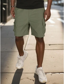 Pánské látkové bojové šortky zelené FashionStreet SX2504