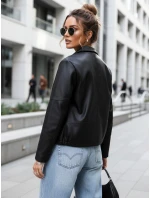 Dámská kožená krátká bunda ramon black FashionStreet TY5629