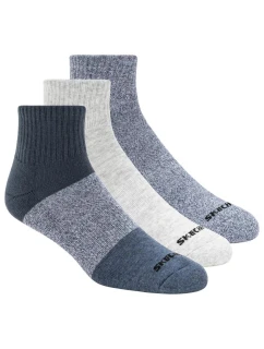 Skechers 3ks pánských ponožek Qtr Colorbloc S118998-BLU Multicolour 41-46