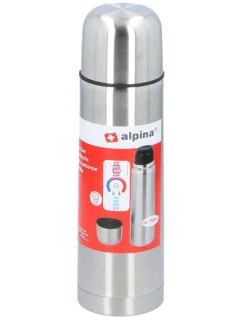 CESTOVNÍ TERMOSKA ALPINA 750ML STŘÍBRNÁ