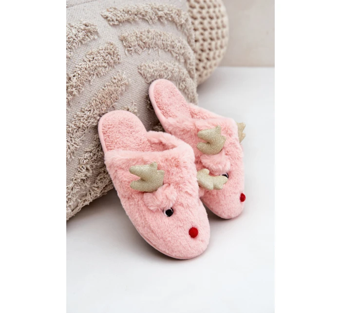 Vánoční Pantofle S Kožešinové Růžové model 21680765 - Boto Vánoční Pantofle S Kožešinové Růžové model 21680765 - Boto