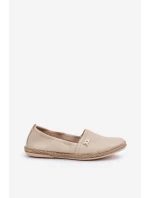 Elegantní Kožené Espadrilky Dámské Béžové model 21684033 - Zazoo