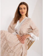 LK SK 509606 šaty.70 béžová LK SK 509606 šaty.70 béžová