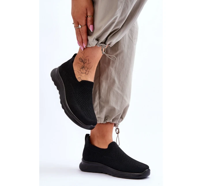 Dámské textilní nazouvací tenisky černé Adiora Dámské textilní nazouvací tenisky černé Adiora